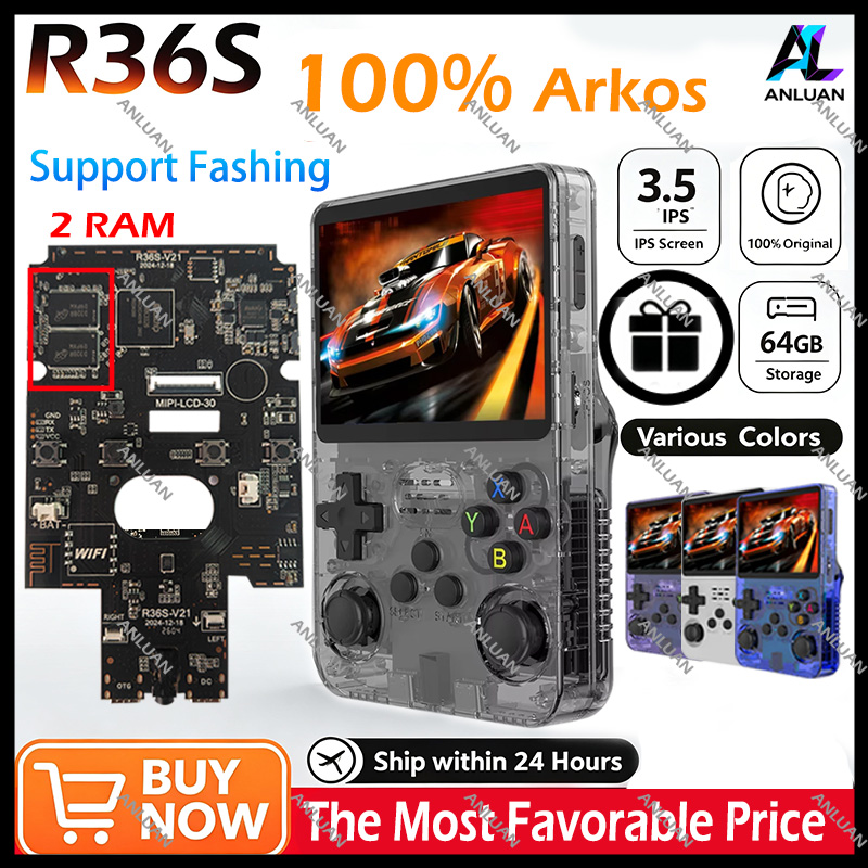 Retro Handheld Game Console R36S - Console de jeu portable rétro authentique