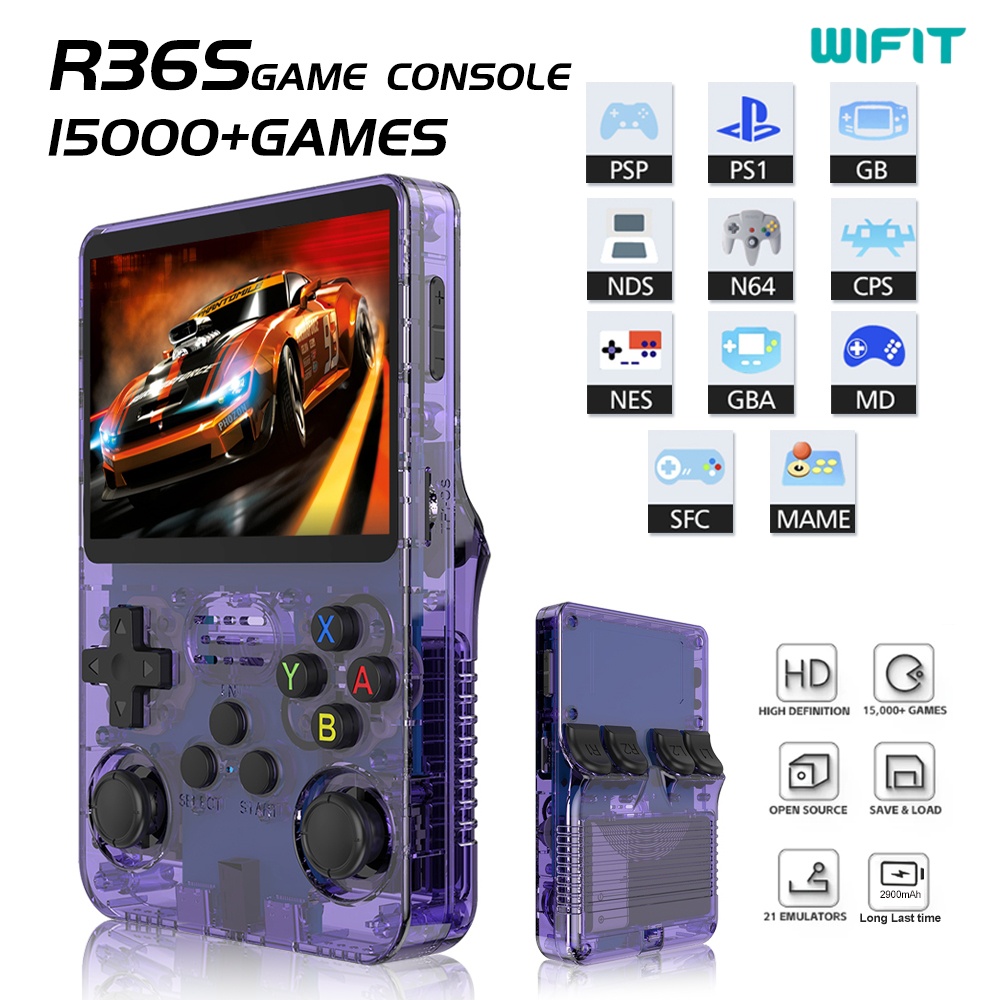 Retro Handheld Game Console R36S - Console de jeu portable R36s, jeux