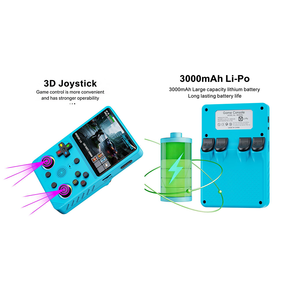 Retro Handheld Game Console R36S - Console de jeux rétro portable RG36MAX,