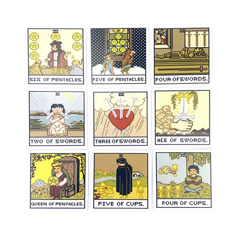 Jeu de Tarot fantastique 8 bit - Tarot Cards Deck With Guidebook avis et prix